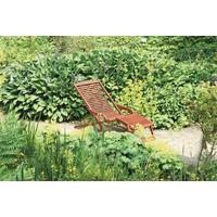 Sonnenliege Holz Alaska ca. 60x145 cm geölt - Beige/Braun, Basics, Holz/Kunststoff (59,5/78/145cm) - Gardenson