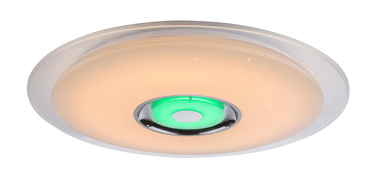 Stropna Led-svetilka Tune, S Sijalko - barve kroma/bela, Basics, kovina/umetna masa (60/6,1cm) - Globo