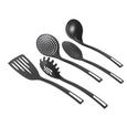 Küchenhelferset 5-teilig Max - Schwarz, KONVENTIONELL, Kunststoff - BASED