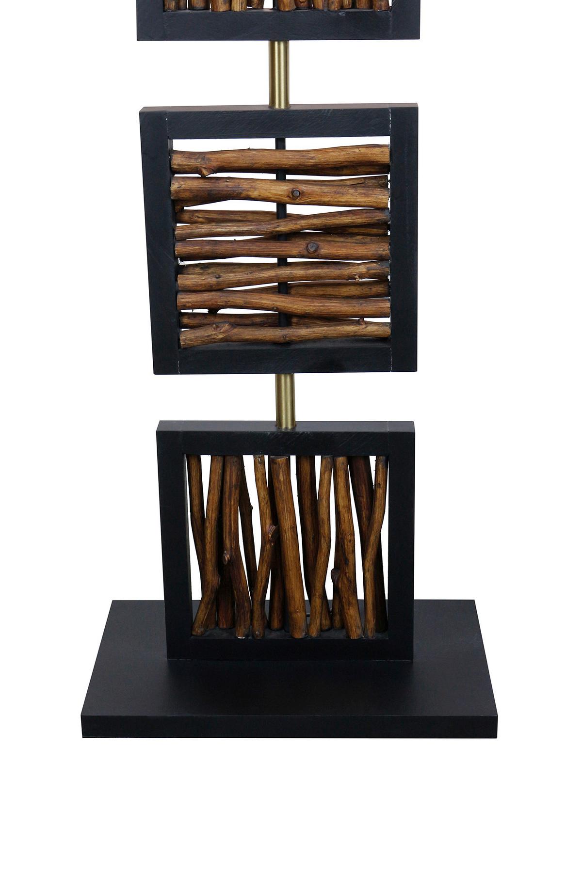 Stoječa Svetilka Driftwood - zlate barve/črna, Design, kovina/tekstil (40/163/20cm) - P & B