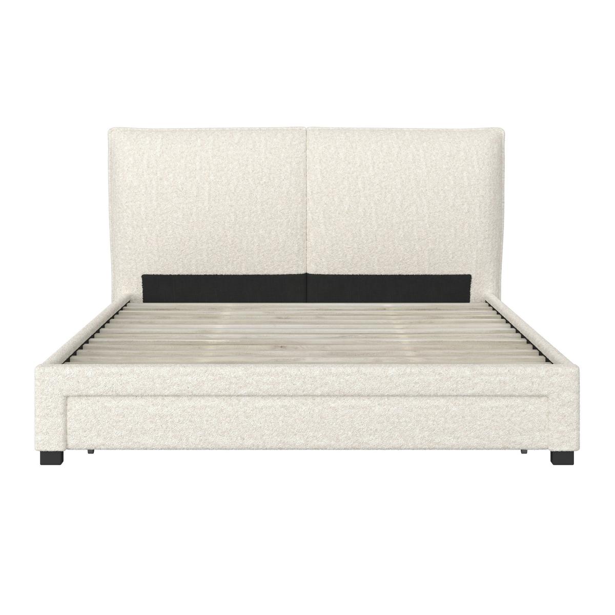 Polsterbett Elli ca. 180x200 cm Elfenbein - Hellbraun/Elfenbein, Modern, Holz/Holzwerkstoff (180/200cm) - Bessagi Home