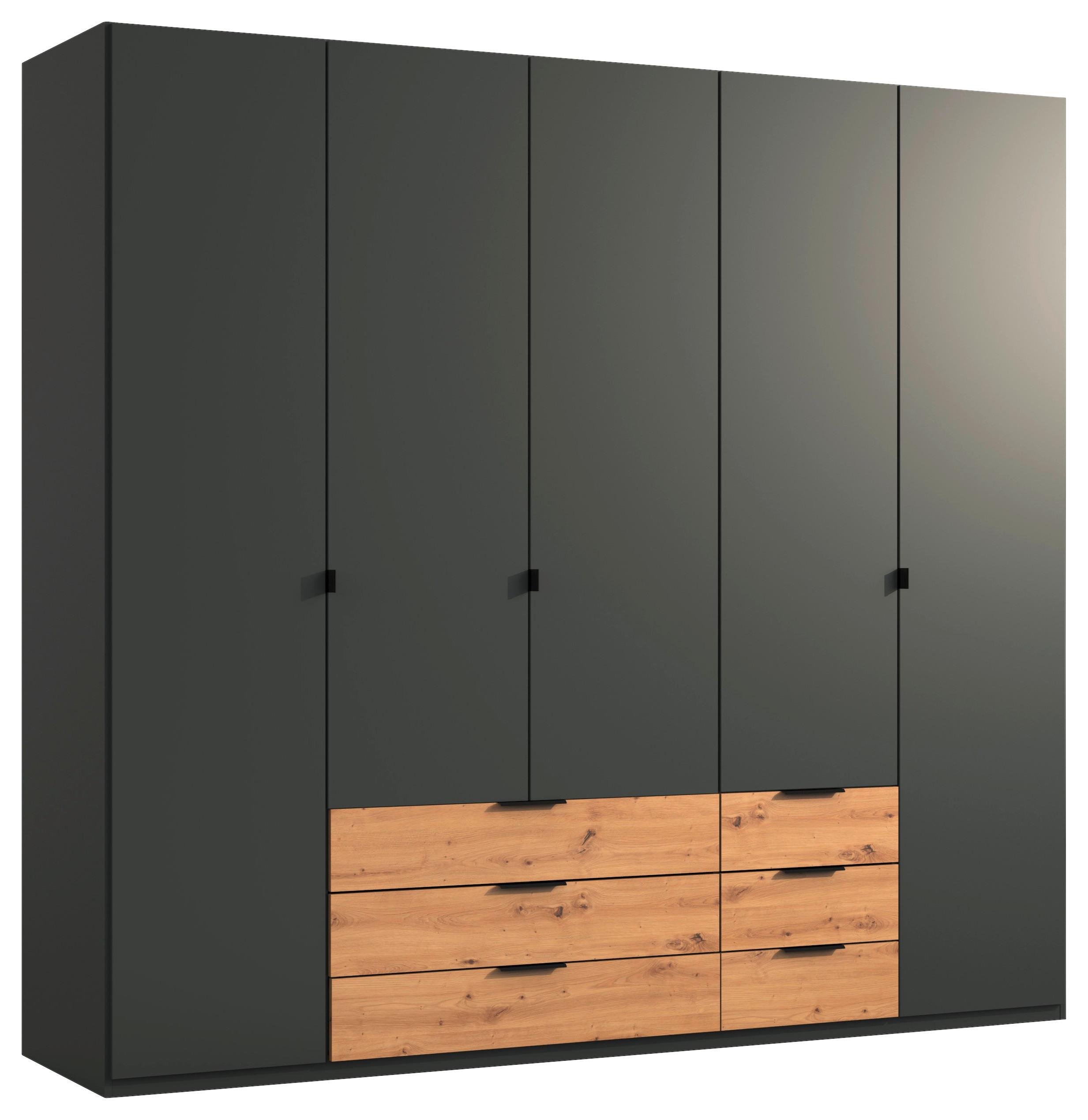 Ormar S Klasičnim Vratima Borneo - boje grafita/boje hrasta, Konventionell, drvni materijal/metal (225/210/58cm) - Modern Living