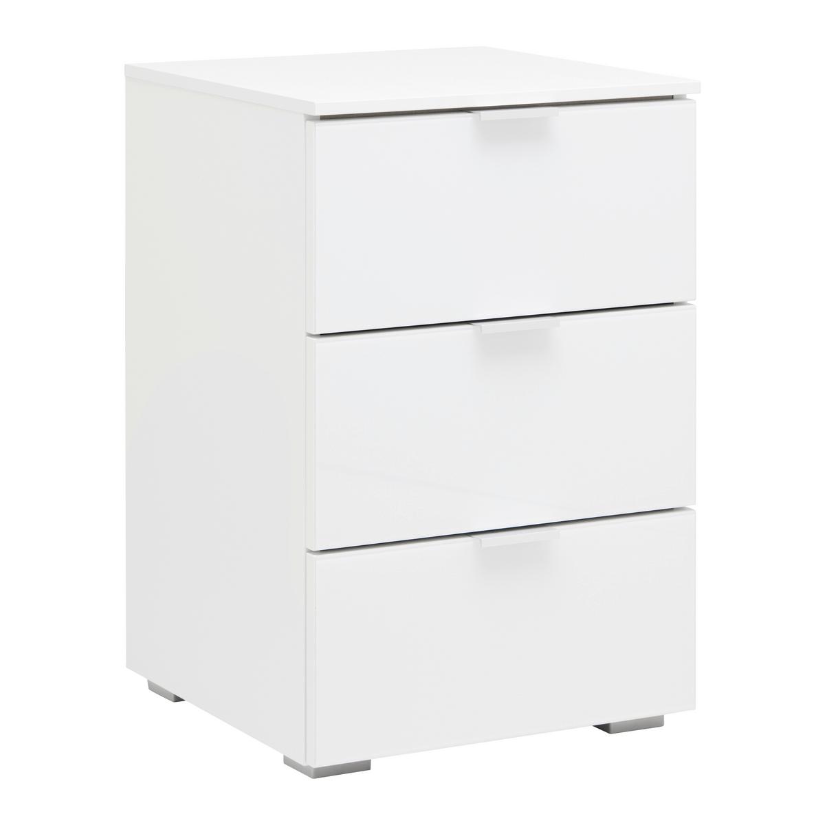 NOPTIERA FIFTY - alb, Konventionell, sticlă/material pe bază de lemn (40/61/42cm) - Premium Living