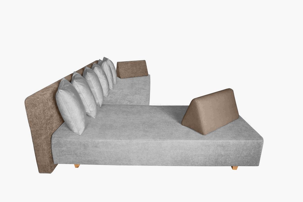 Boxspring Kanapéágy Bloom - krémszínű/barna, Modern, műanyag/faalapú anyag (215/79/292cm)