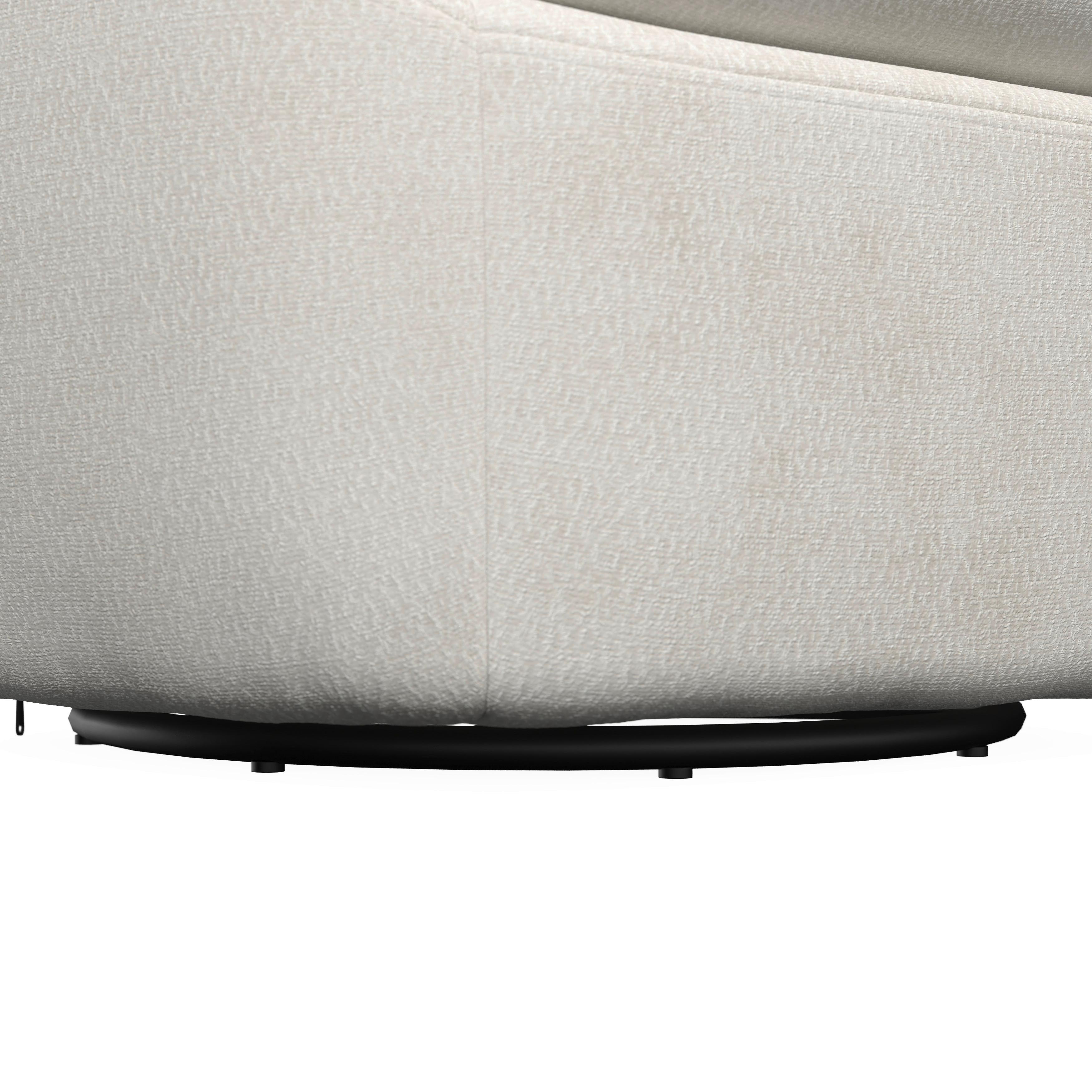 FÅTÖLJ DORA - vit/svart, Modern, metall/trä (77/74/73cm) - Bessagi Home