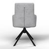 STOL MED ARMSTÖD MARIETTA - ljusgrå/svart, Modern, metall/trä (66/90/60cm) - Bessagi Home