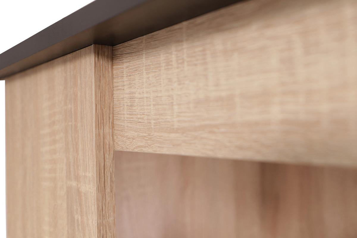 Barska Miza Merle, Barva Hrasta, Črna, 103x50cm - črna/barve hrasta, Design, leseni material (103/50/115cm) - Respekta