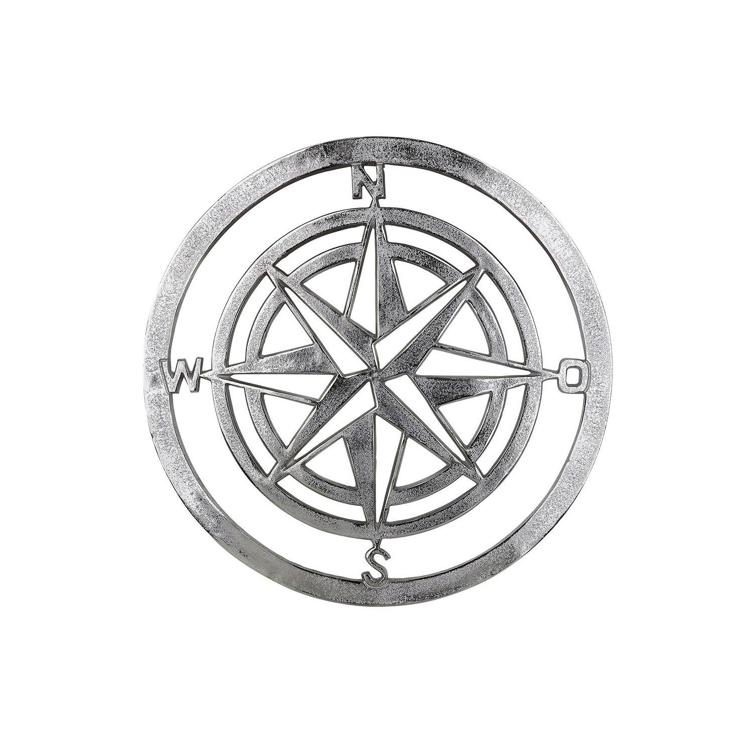 Aluminiumbild Silberfarben - Silberfarben, Design, Metall (50cm)