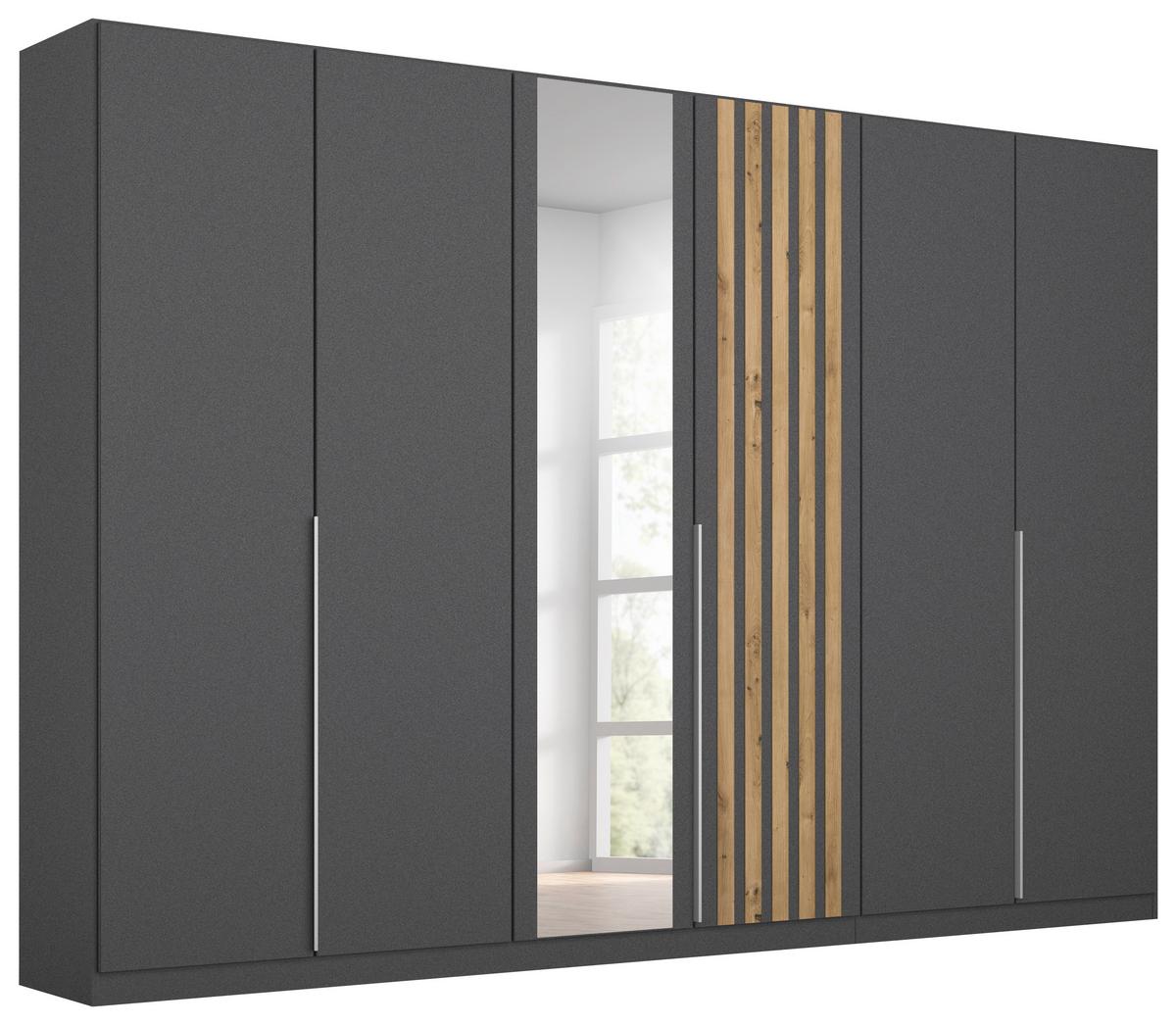 Ormar S Klasičnim Vratima Lamella - siva/hrast Artisan, Moderno, drvni materijal/metal (271/210/54cm) - Modern Living