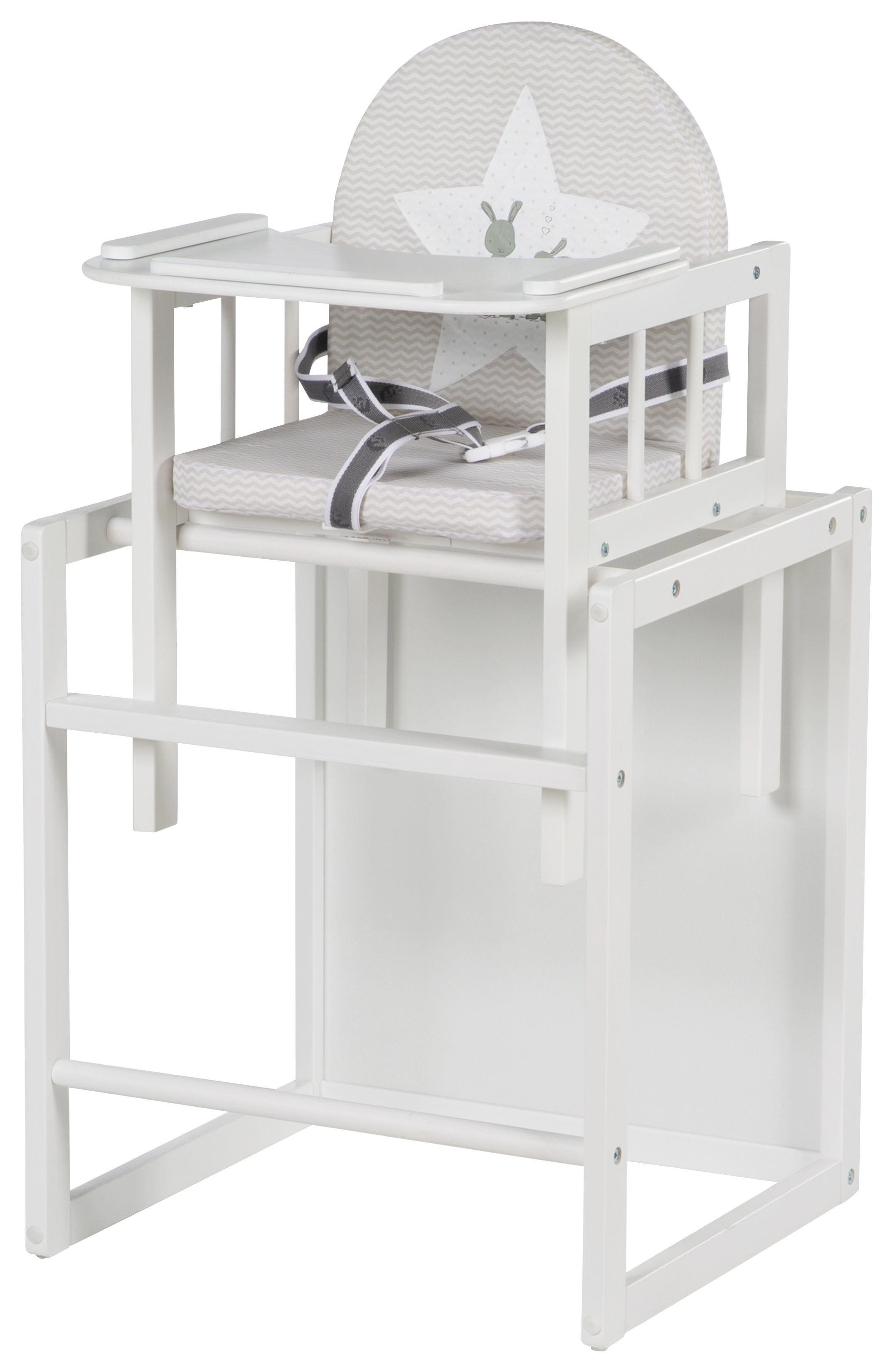 Kombihochstuhl Weiß - Weiß, Holzwerkstoff (46/88/44cm) - Modern Living