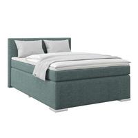Boxspring Krevet Mira - srebrne boje/plava, Konvencionalno, drvo/metal (120/200cm) - Best Price
