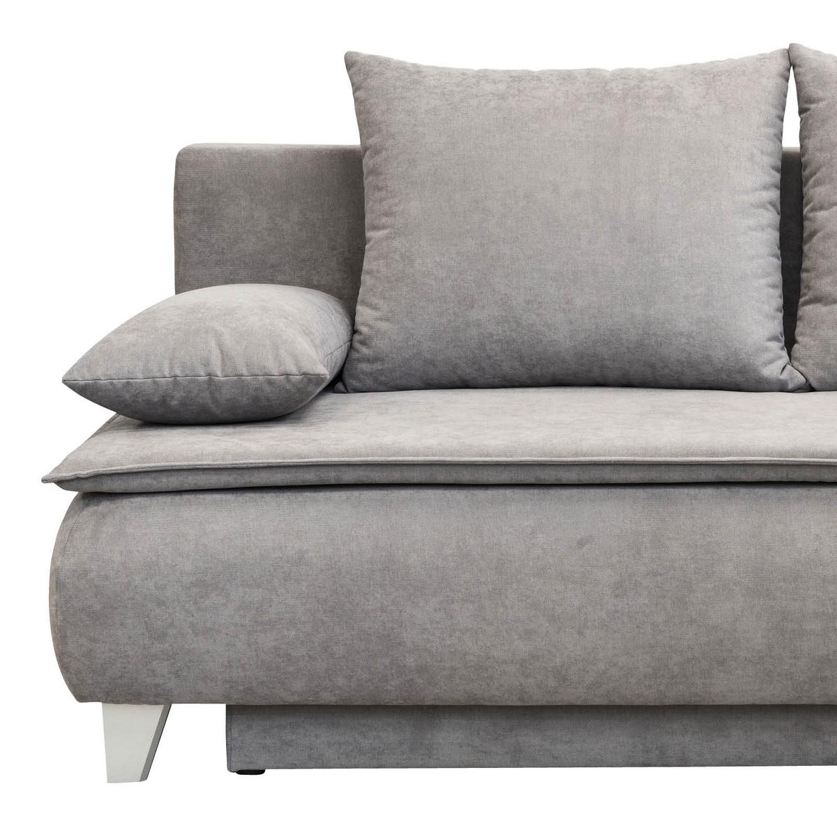 Canapea extensibilă MONA - gri deschis, Modern, textil (208/100/106cm) - Modern Living