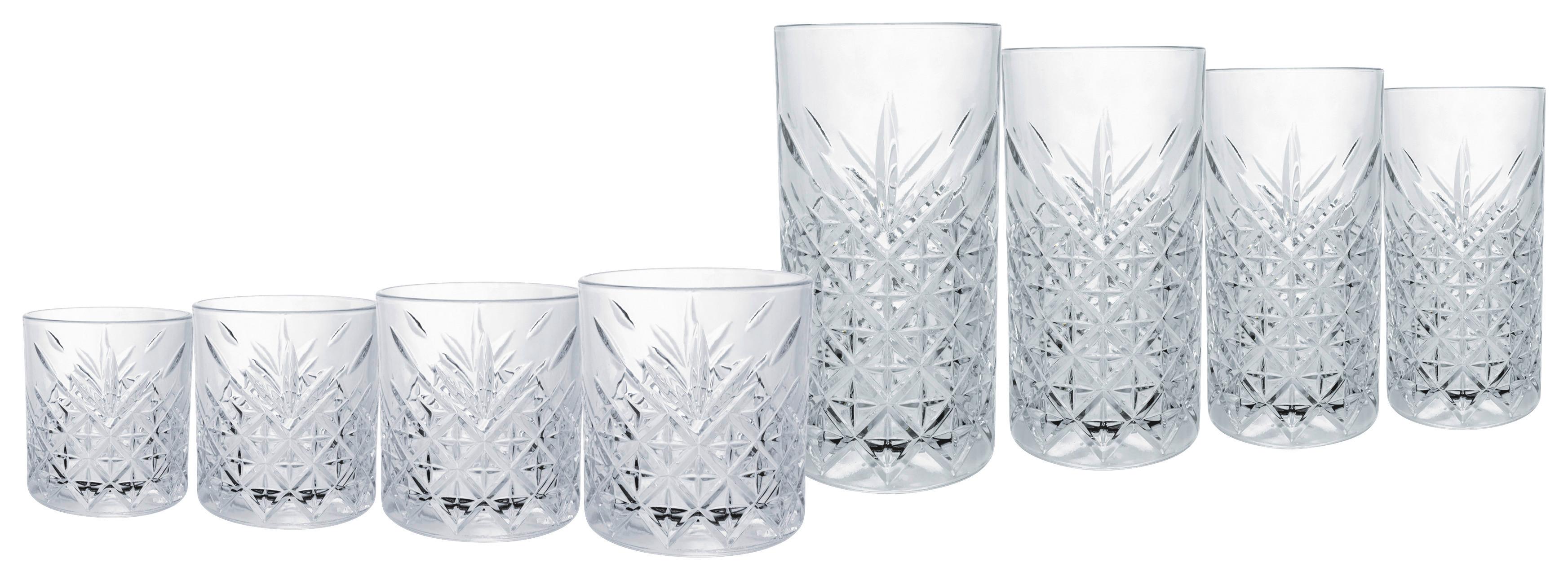 Set Kozarcev Timeless, 8-Delni - prozorno, Basics, steklo - Creatable