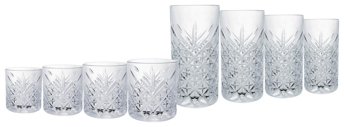 Set Kozarcev Timeless, 8-Delni - prozorno, Basics, steklo - Creatable
