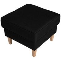 Hocker Lorris Schwarz Flachgewebe - Buchefarben/Schwarz, Design, Holz/Textil (53/45/53cm) - Max Winzer