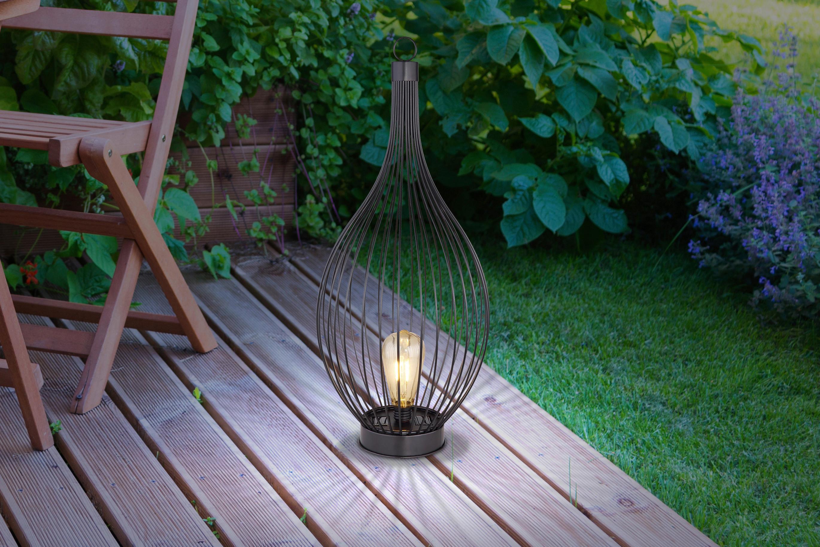 Solarna Svetilka Solar, S Sijalko - črna, Trend, kovina/umetna masa (25/57cm) - Globo
