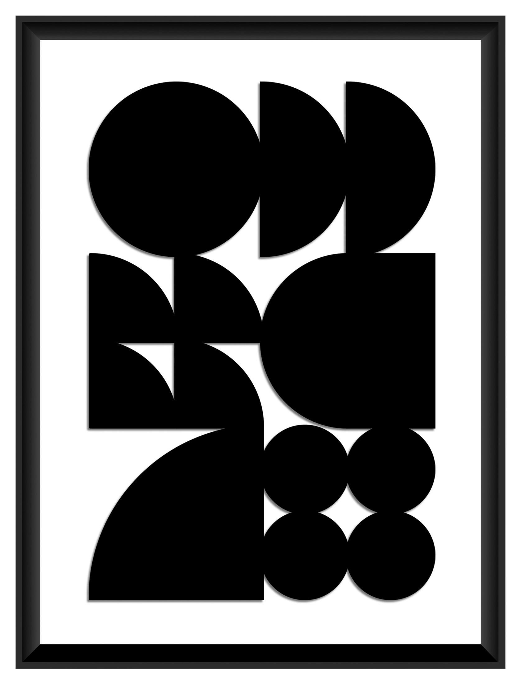 Bild Nero Schwarz/Weiss ca. 30x40cm - Weiss/Schwarz, Papier/Holzwerkstoff (30/40cm) - Modern Living