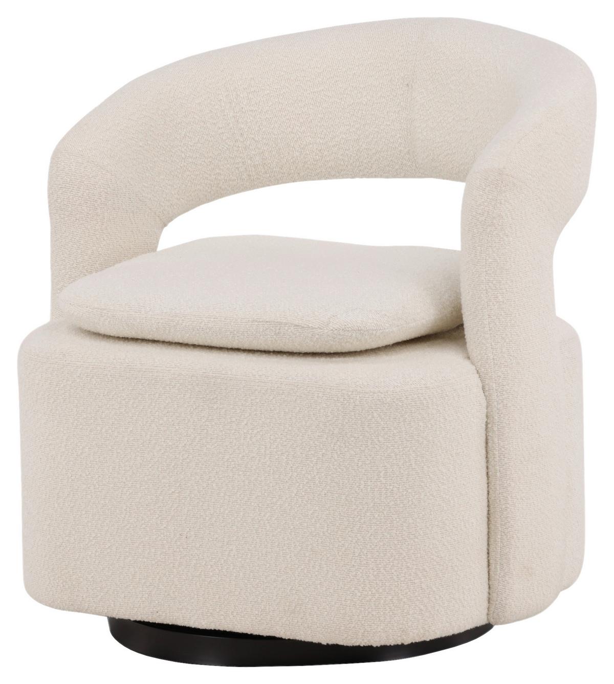 Sessel Laurel ca. 69x75x72 cm Weiß - Weiß, Design, Textil/Metall (69/75/72cm) - Livetastic