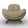 GUNGFÅTÖLJ ELEA - beige/svart, Modern, metall/trä (103/79/109cm) - Bessagi Home