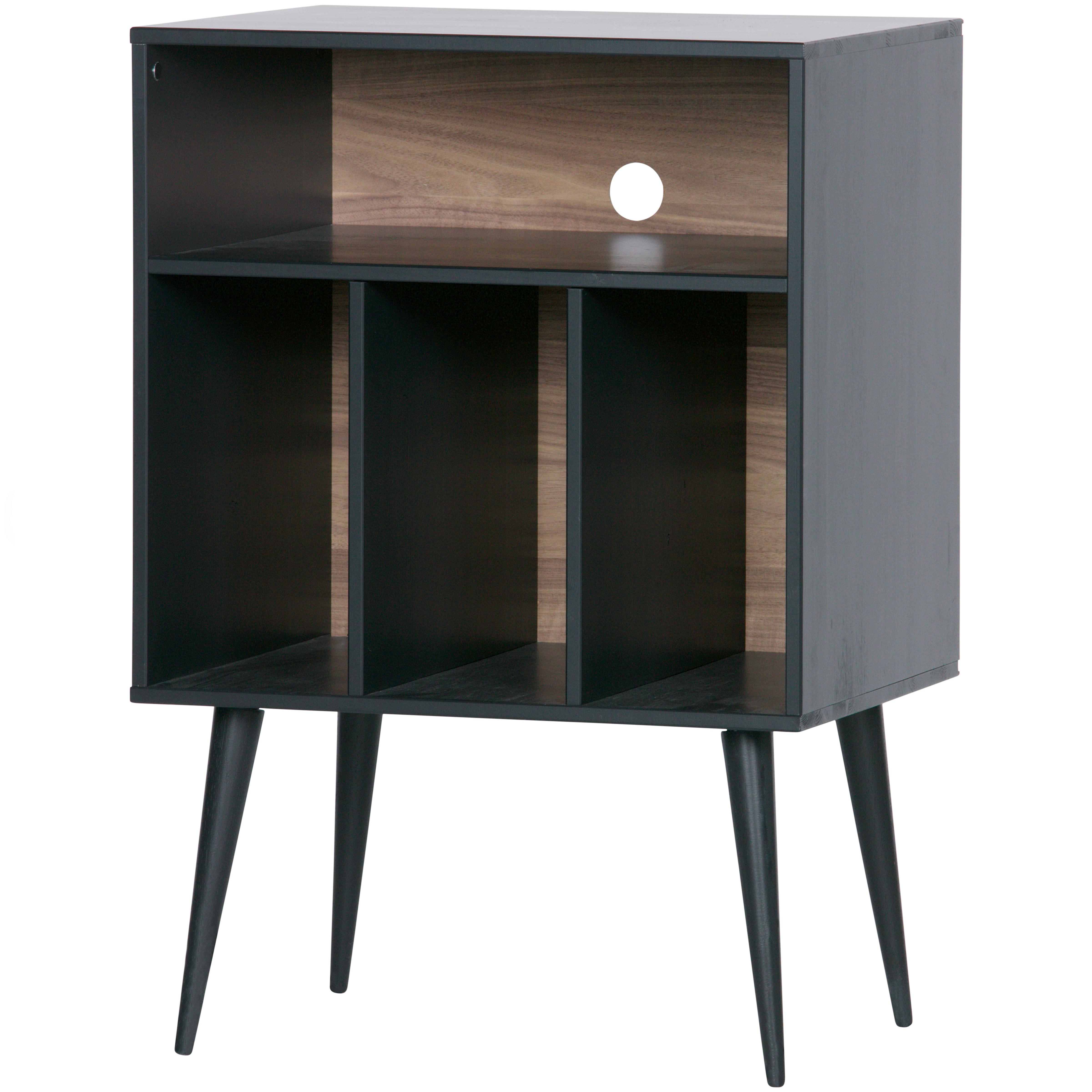 Kommode James Schwarz/Walnussfarben B: 60cm - Walnussfarben/Schwarz, Design, Holz/Holzwerkstoff (60/83/44cm) - Livetastic