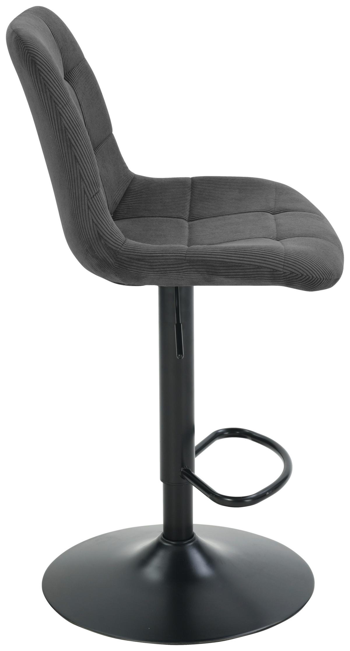 Taburet de bar NINO - negru/gri, Modern, lemn/metal (46/116/96/53cm) - Based