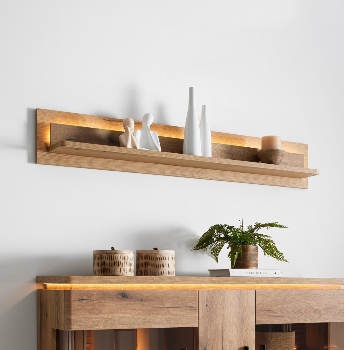 Wandboard Alameda Eichefarben - Eichefarben, MODERN, Holzwerkstoff (150/24/18cm) - Mömax