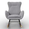 RELAXFÅTÖLJ EMILIO - grå/naturfärgad, Modern, metall/trä (68/92/87cm) - Bessagi Home