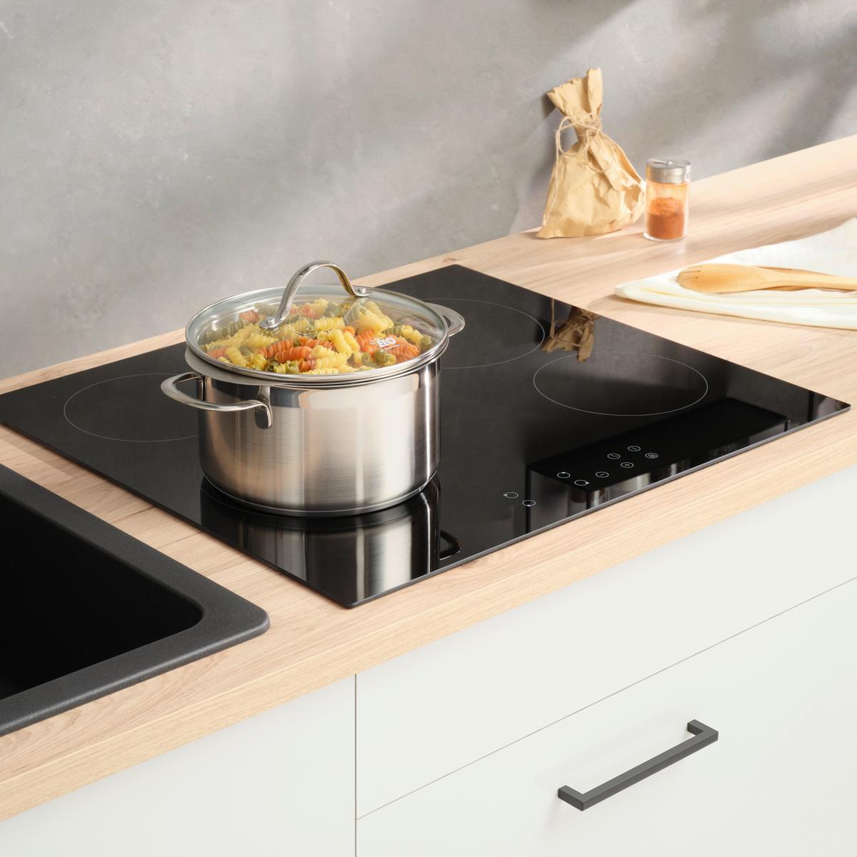 Kuhinjski Blok Z Aparati Levi, Svetlo Siva - siva/barve hrasta, Moderno, leseni material (280cm) - FlexWell