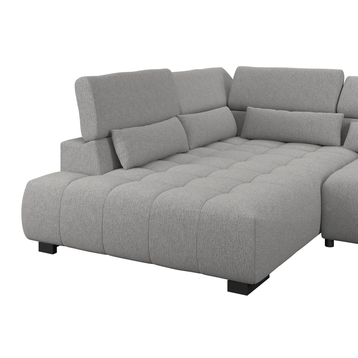 Kutna Garnitura Matera - tamno siva/crna, Trend, tekstil/drvo (226/311cm)