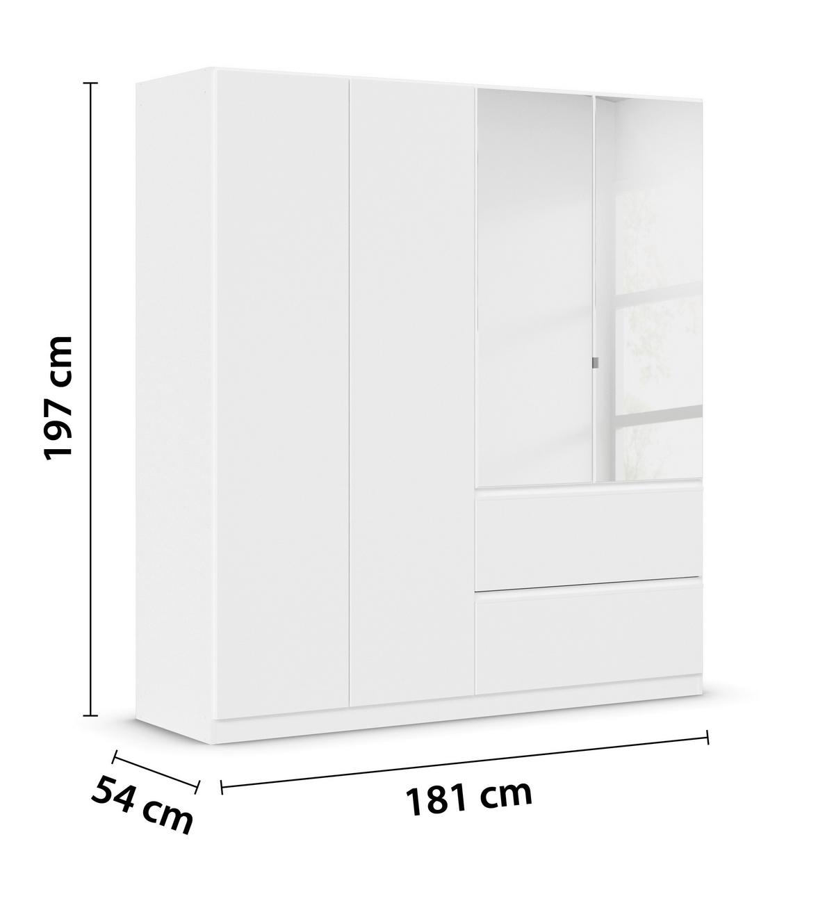 Omara S Klasičnimi Vrati Costa, Bela - bela, Moderno, leseni material (181/197/54cm) - Rauch Möbel