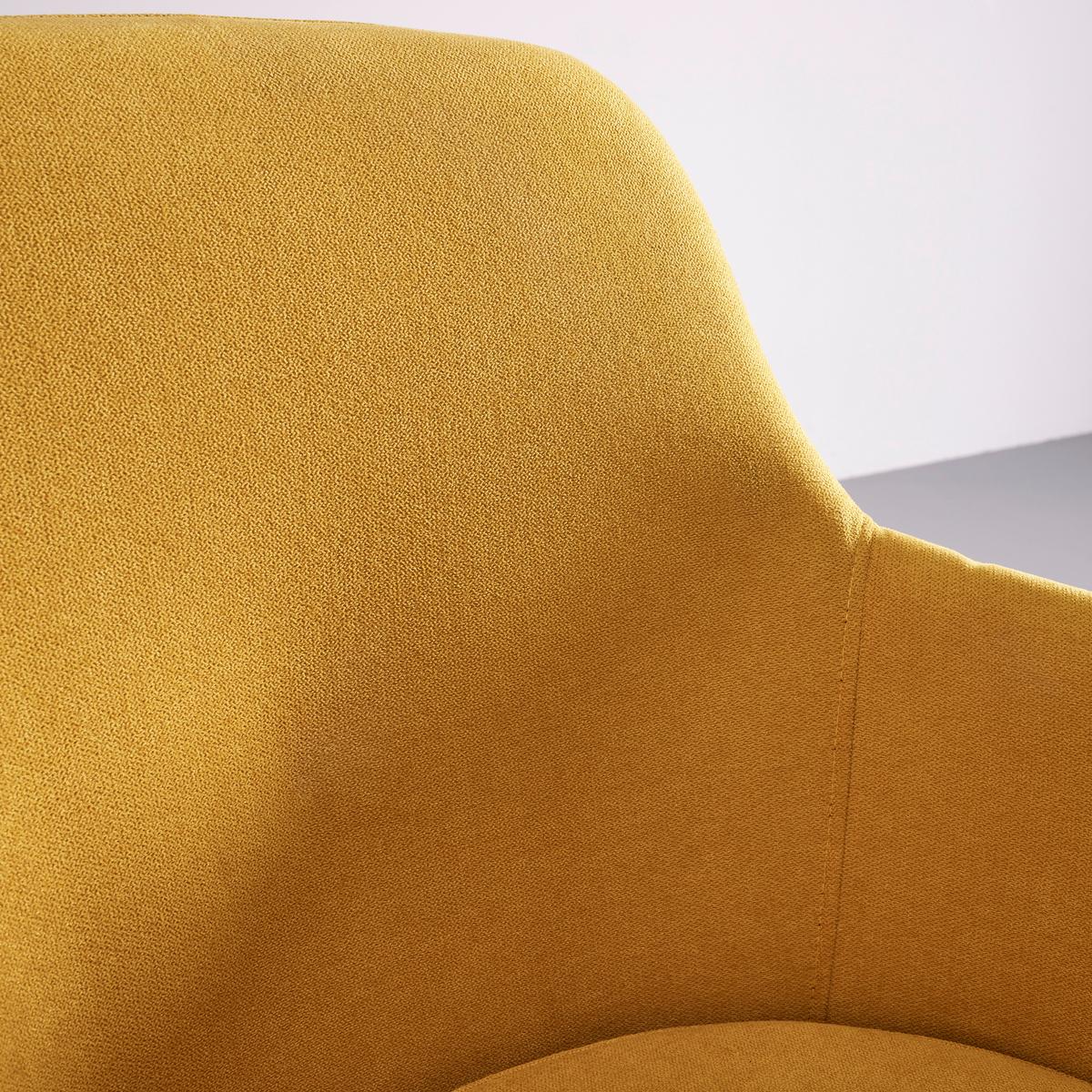 KRZESŁO Z PODŁOKIETNIKAMI MIA - czarny/żółty, Modern, metal/tkanina (55,5/83/55cm) - Bessagi Home