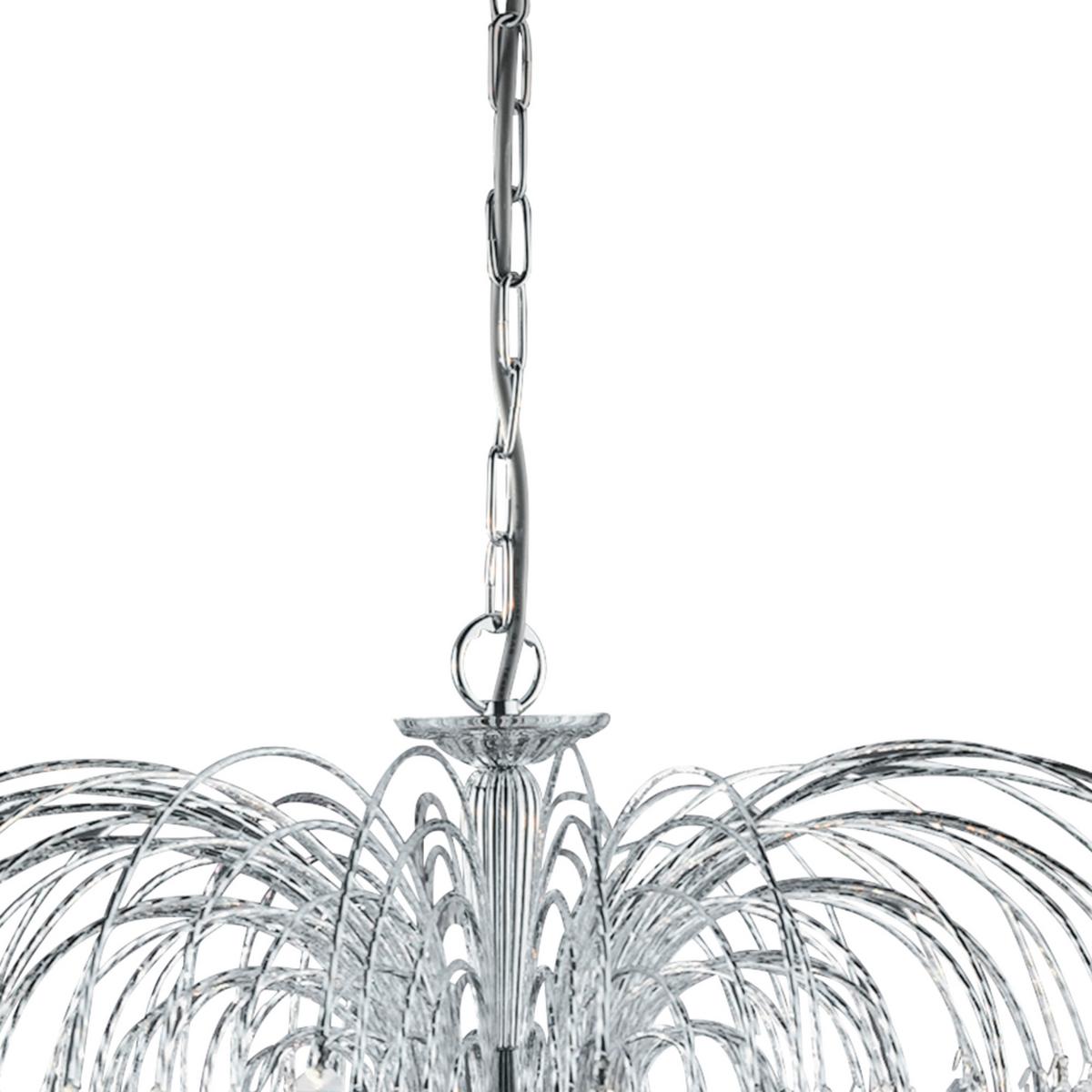 Kristály Függőlámpa 4175-5 Waterfall - krómszínű, Design, üveg/fém (53/98cm)