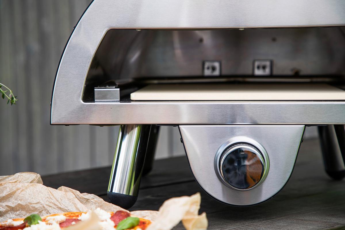 Pizzaofen Sentosa ca. 52x39x49 cm Schwarz - Schwarz, KONVENTIONELL, Metall (52/39/49cm) - Gardenson