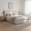 STOPPAD SÄNG ALBA - beige/svart, Modern, trä/textil (180/200cm) - Bessagi Home