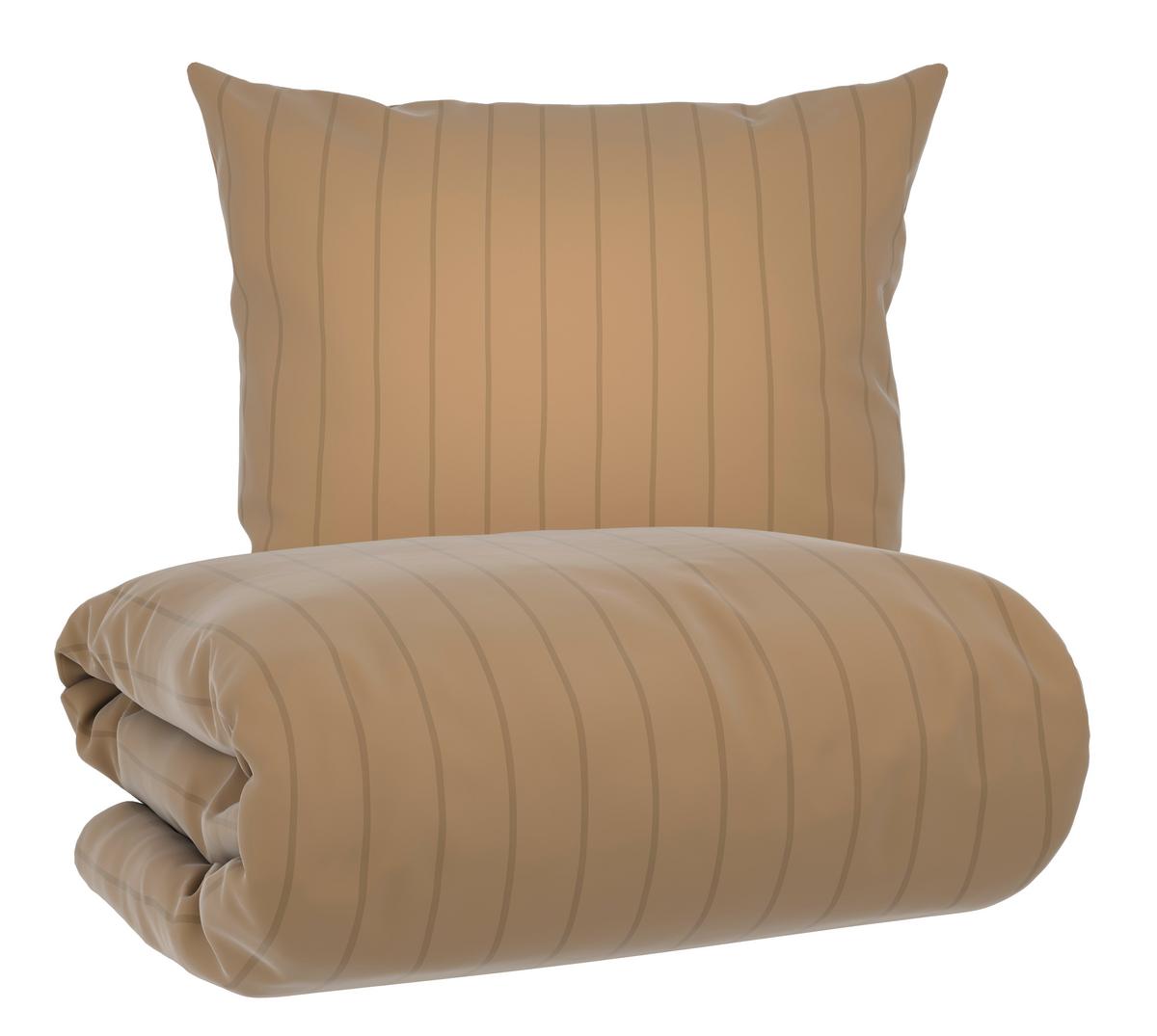 Bettwäsche Dobby Streif XL Goldfarben ca. 135x200cm - Goldfarben, Textil (135/200cm) - Mömax