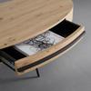 SOFFBORD EMILIA - svart/ekfärgad, Modern, metall (120/60/40cm) - Bessagi Home