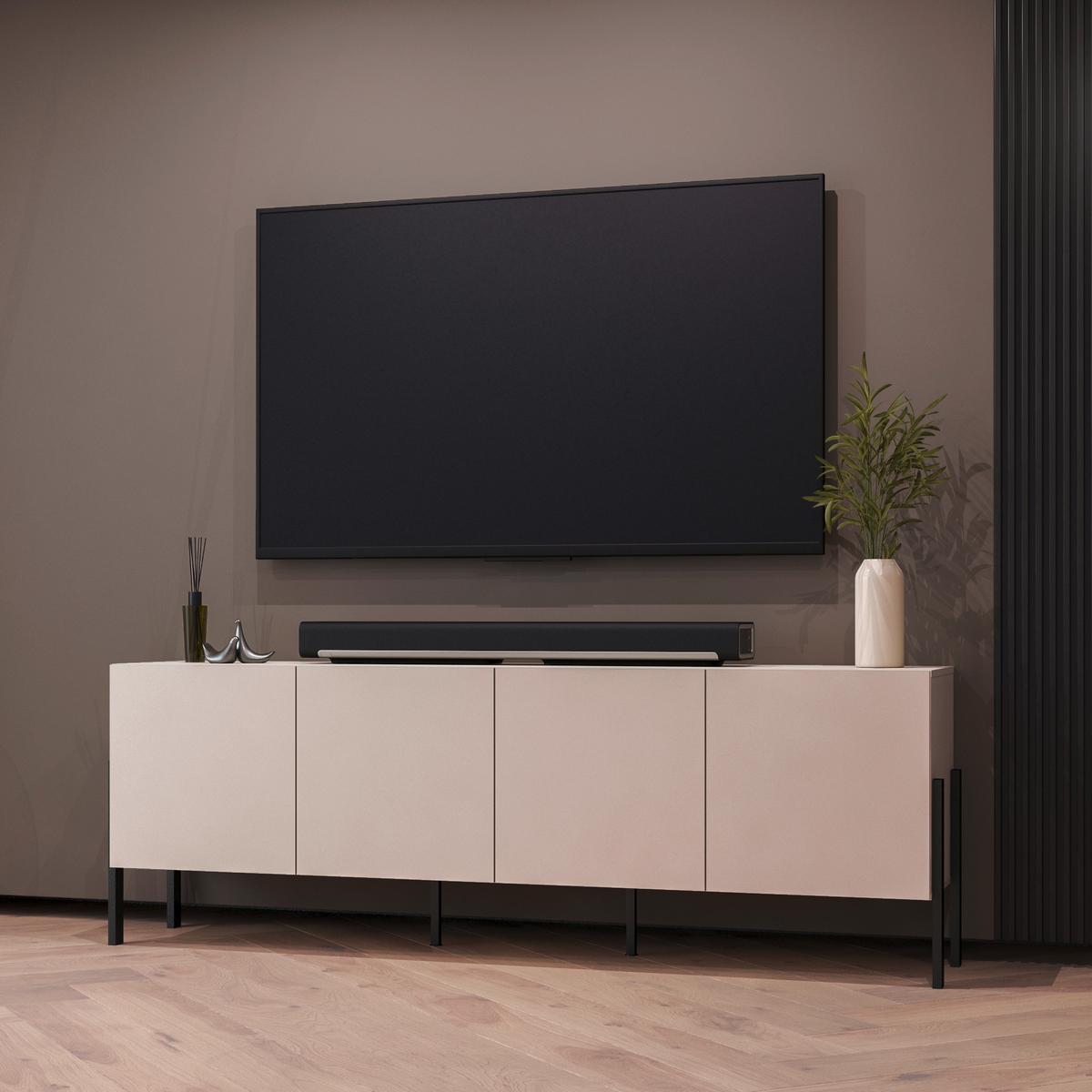 Komód Jukon - kasmír, Modern, faalapú anyag (204/70/40cm)