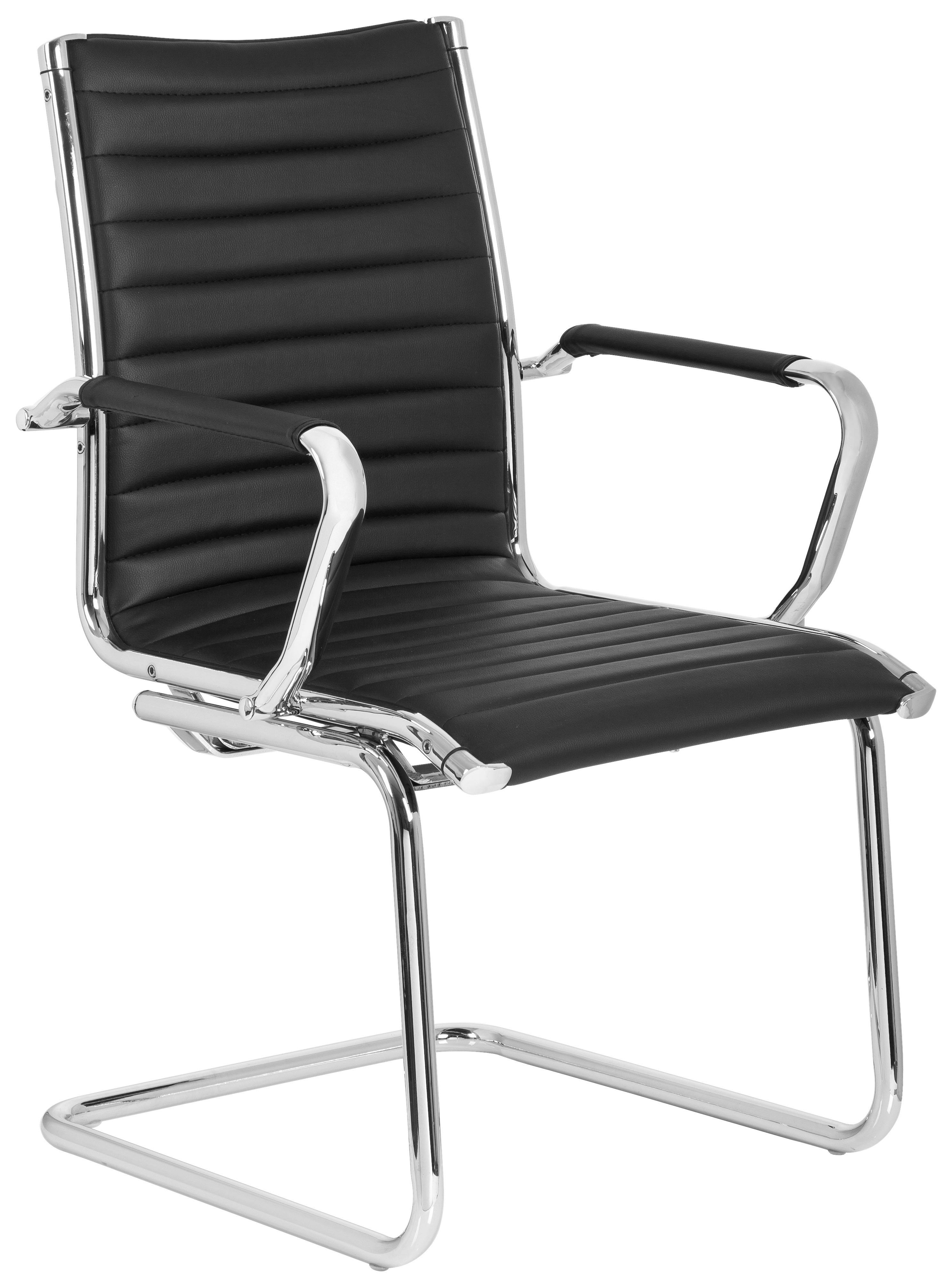 Konferenčni Stol Vermona V Pu, Črna - črna, Basics, kovina/tekstil (54/90/50cm) - MID.YOU