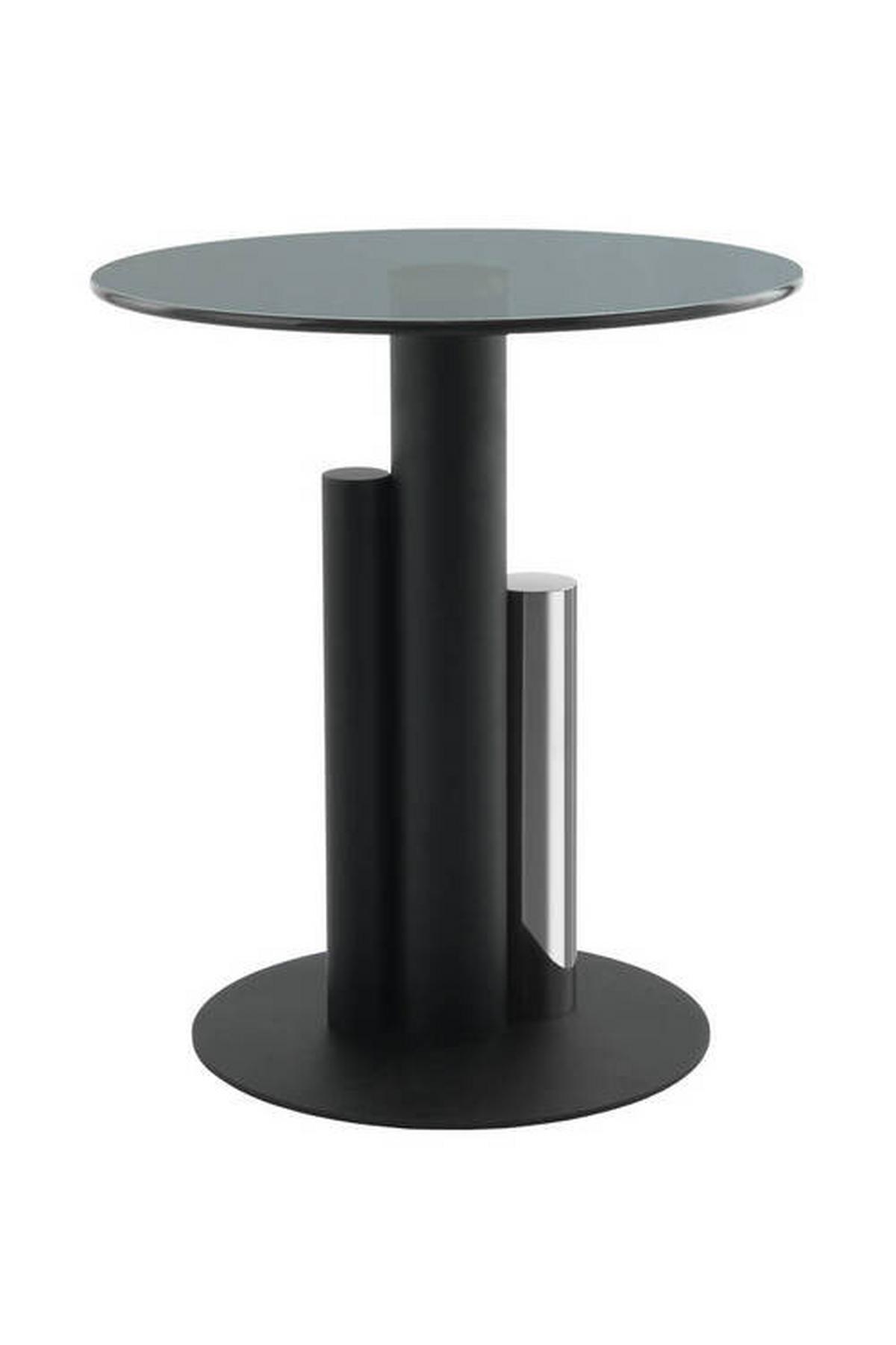 BEISTELLTISCH ZOMOU-SIV-GRY - Silberfarben, Modern, Glas/Metall (46/46/52cm) - Kayoom