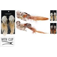 Dekor Madár Birds - barna/aranyszínű, műanyag (14/4/4cm)