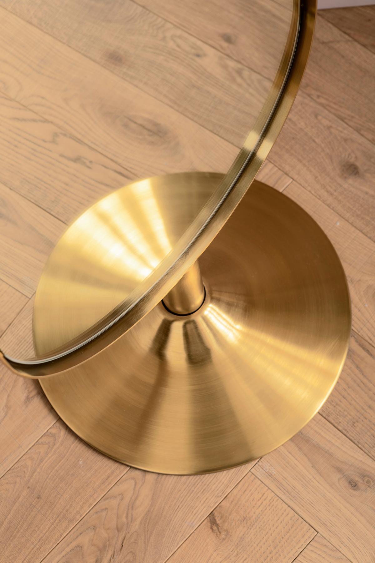 LUSTRO STOJĄCE CURVE KARE DESIGN - kolor złoty, Design, metal/szkło (40/170/40cm) - Kare-Design