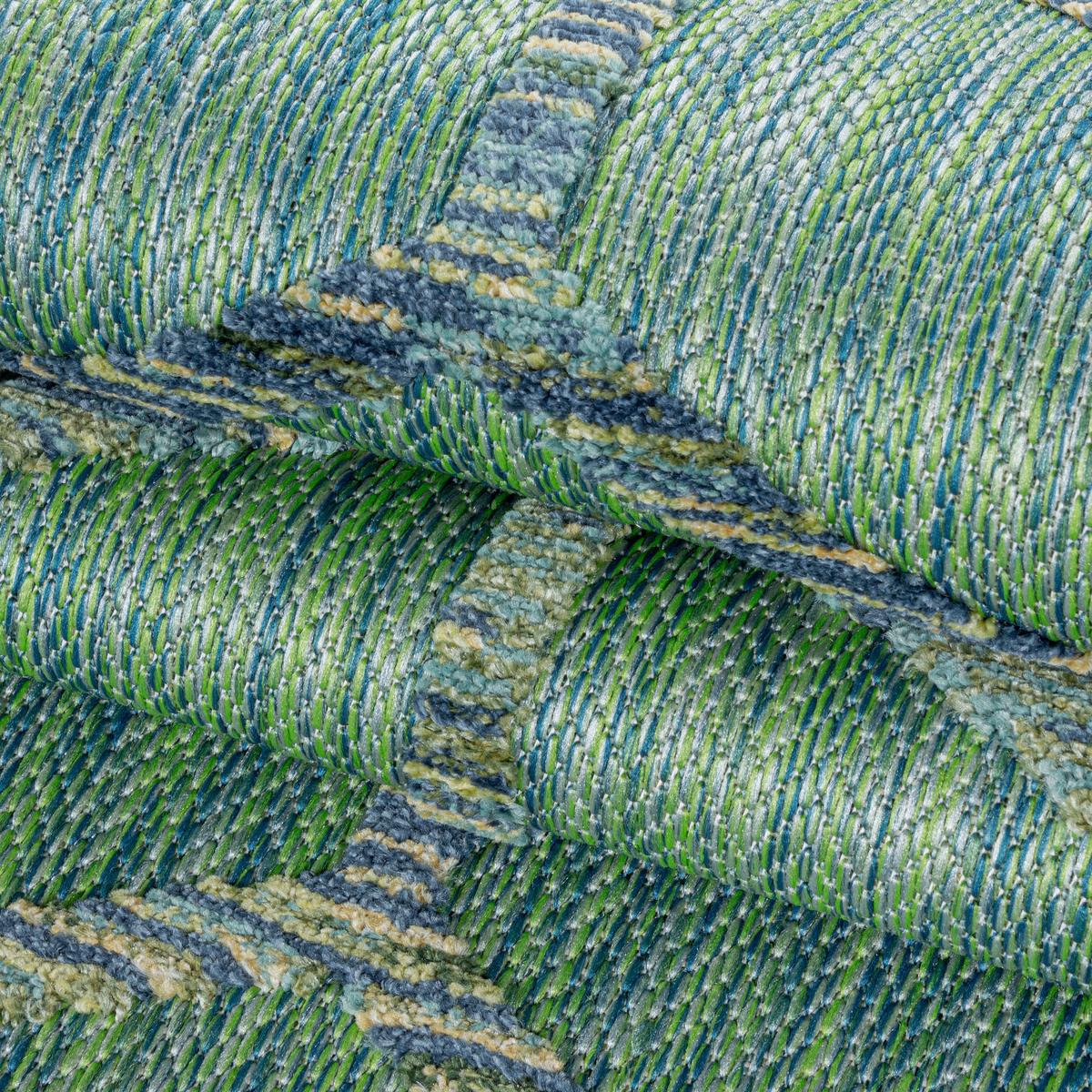 Flachwebeteppich Bahama Grün ca. 80x250cm - Grün, Design, Textil (80/250cm) - Novel