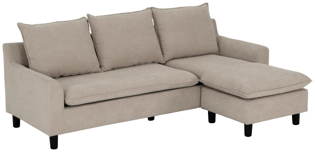 Sedežna Garnitura Milly, Bež - črna/bež, Moderno, umetna masa/tekstil (207/138cm) - P & B