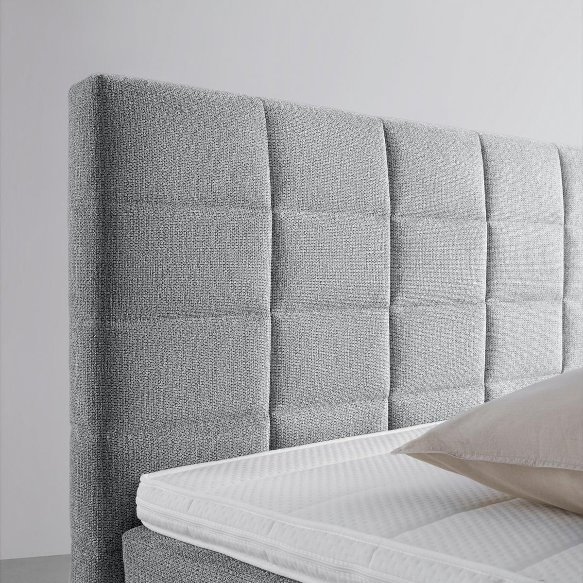 Boxspringbett Damon in Grau ca. 180x200cm - Schwarz/Grau, KONVENTIONELL, Kunststoff/Textil (180/200cm) - Mömax