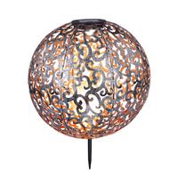 Solarna Svetilka Solar, S Sijalko - srebrne barve, Basics, kovina (28,5/40cm) - Globo