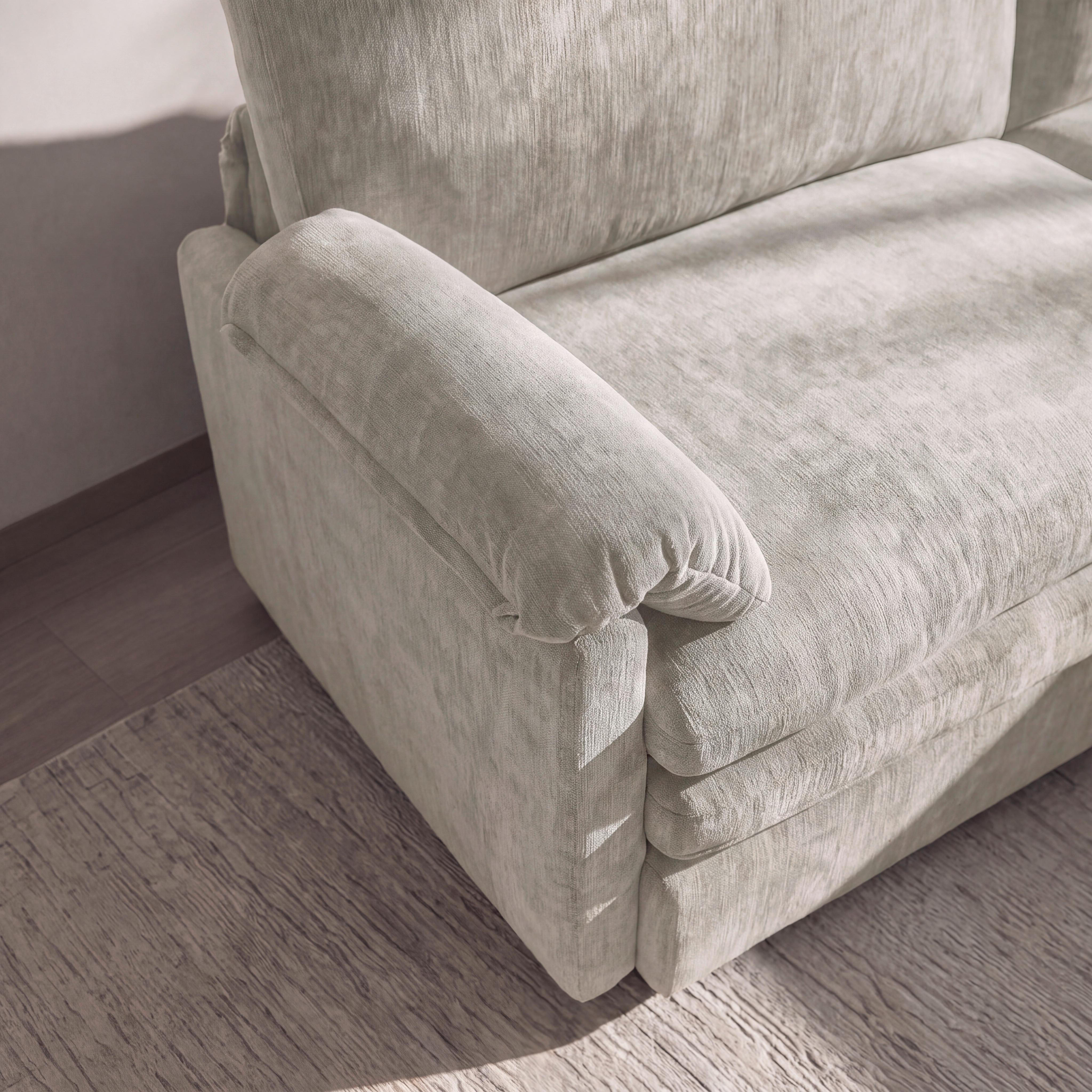 SOFFA ALESSIA - grå/svart, Modern, trä/textil (188/137cm) - Bessagi Home