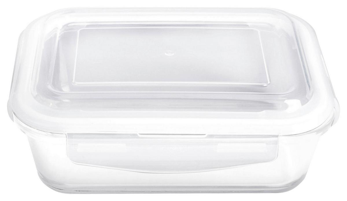 Frischhaltedose mit Deckel ca. 1,32l - Klar, Glas/Kunststoff (22,9/17,6/8,3cm) - Mömax