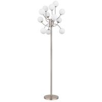 LED-STEHLEUCHTE 56140-12S - Weiss/Schwarz, Konventionell, Glas/Kunststoff (62/200cm) - Globo