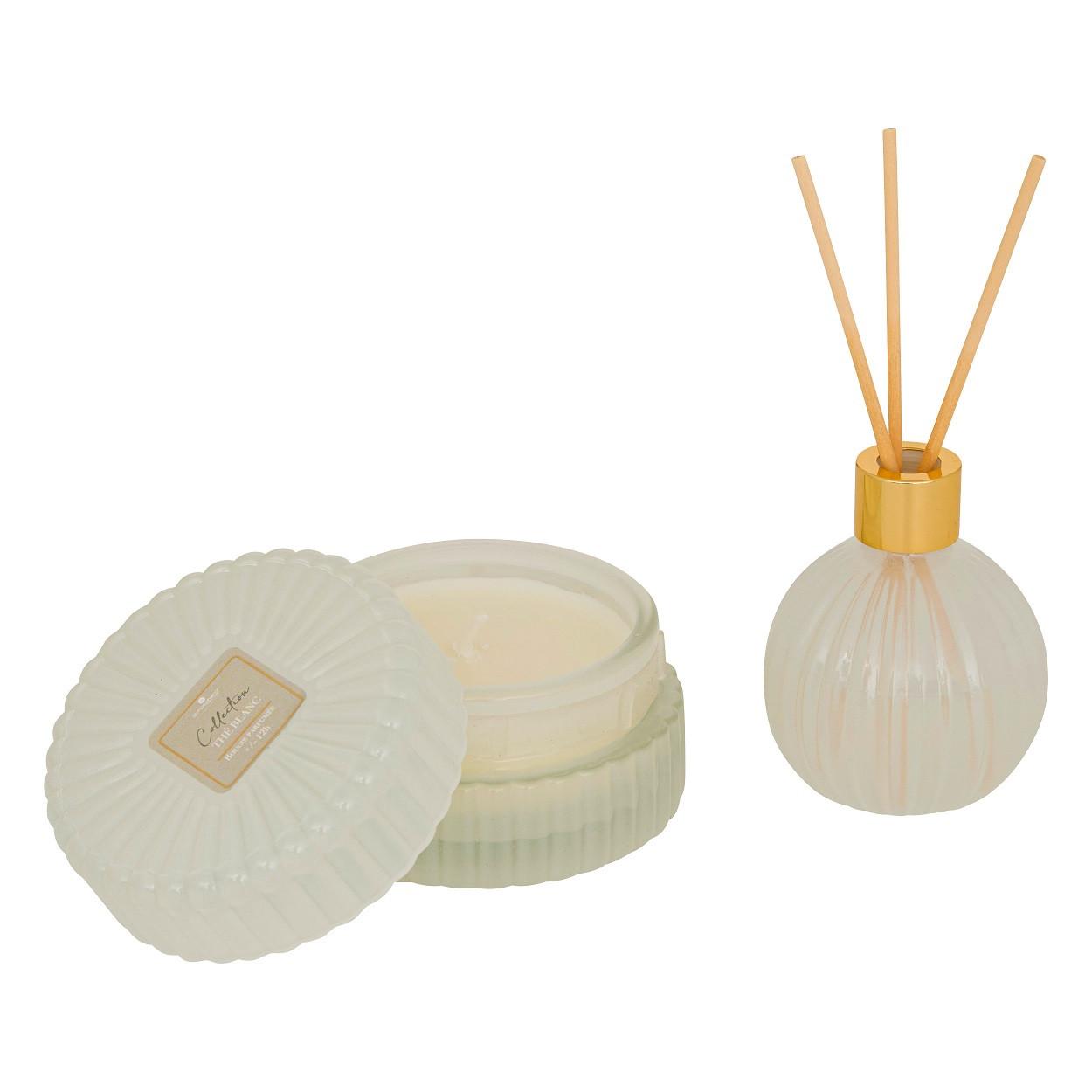 Set Mirisna Sveća I Difuzer Gift - bela, Osnovno (8,1/4,9cm)