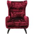 Ohrensessel in Rot - Rot/Schwarz, LIFESTYLE, Textil (78/110/43/82cm) - Premium Living Ohrensessel in Rot - Rot/Schwarz, LIFESTYLE, Textil (78/110/43/82cm) - Premium Living